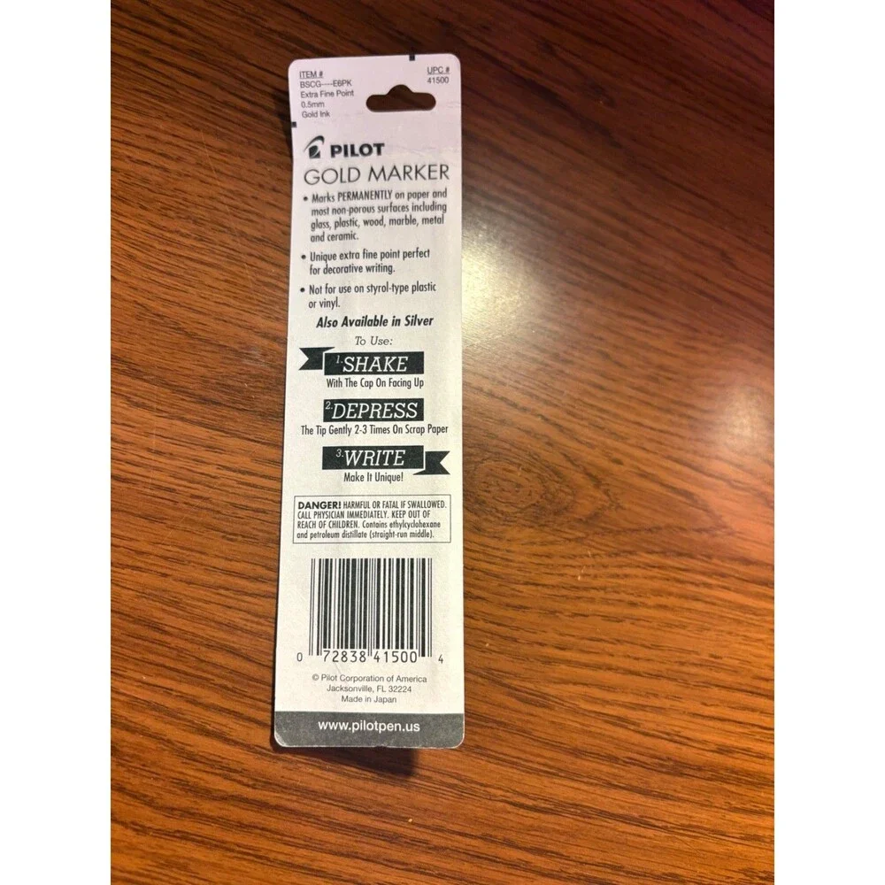 Pilot Gold Paint Marker 41500 0.5mm Extra Fine Point